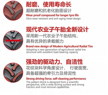 Radial Agricultural Tractor Harvester Tire 620/75r26 750/65r26 12.4R54